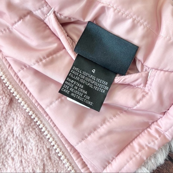 Me Jane Pink Coat with Hood and Faux Fur Interior Size 4 - Picture 7 of 8
